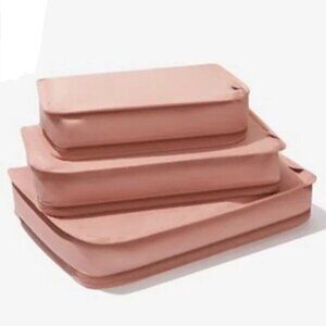 HANKY PANKY Packing Cubes Set of 3 Clothing Organizer Pink Polyester‎ Zip Travel